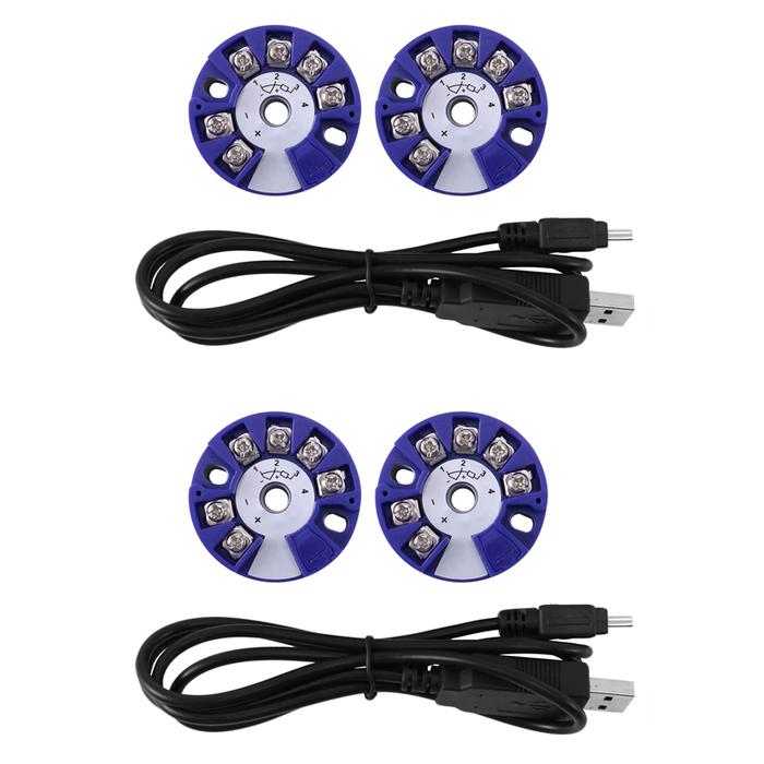 2X Programmable Thermocouple RTD PT100 To 4-20MA Converter TC RTD Input 4-20MA Output Temperature Tr