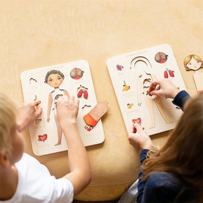 Human Body Puzzle Montessori Toy for Children Wooden Anatomy Play
