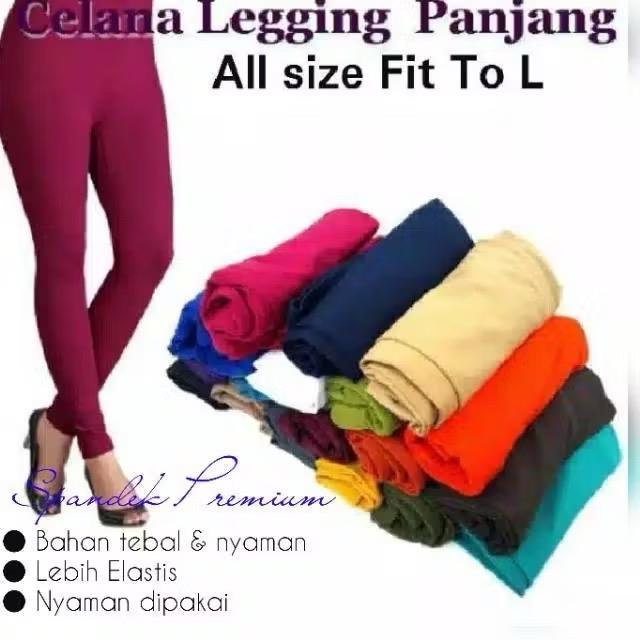 Celana Dalam Wanita Panjang Legging Rangkepan Nyaman Bahan Halus Elastis Lembut Dalaman Dewasa Hitam