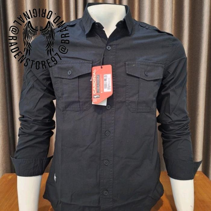 KEMEJA CARDINAL JEANS BLACK ORIGINAL Slim