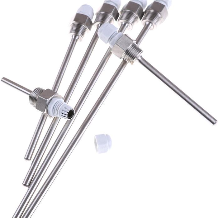 Stainless Steel Thermowell 1/2" NPT Threads For Temperature Sensors Stainless Steel Thermocouple Ele
