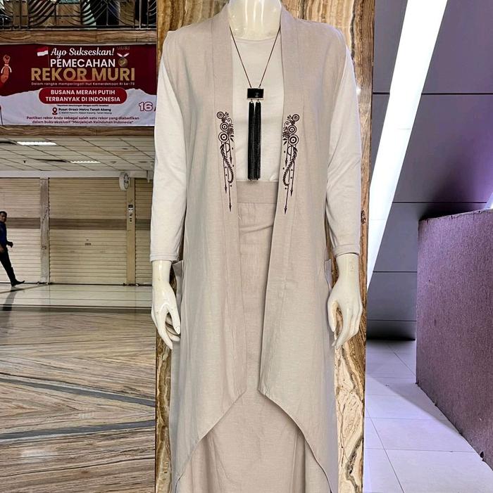 Lishana / BEST SELLER / One Set Remaja Casual Elegan Set Tunik & Rok Kekinian untuk Tampilan Modern 