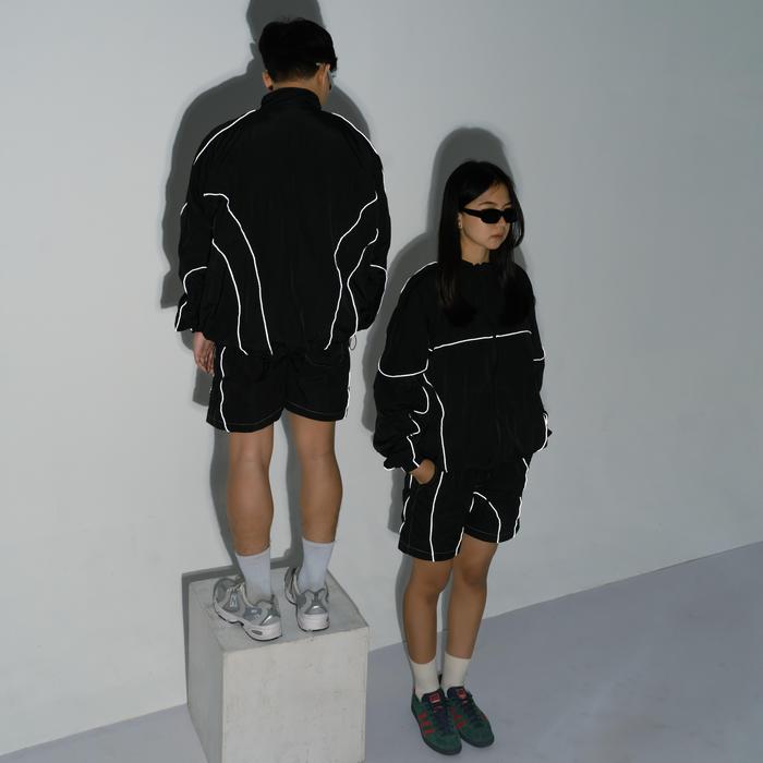 GOODBROKS - ONESET TRACKSUIT REFLECTIVE TRACKPANTS BOARDSHORT - JACKET TRACKSUIT