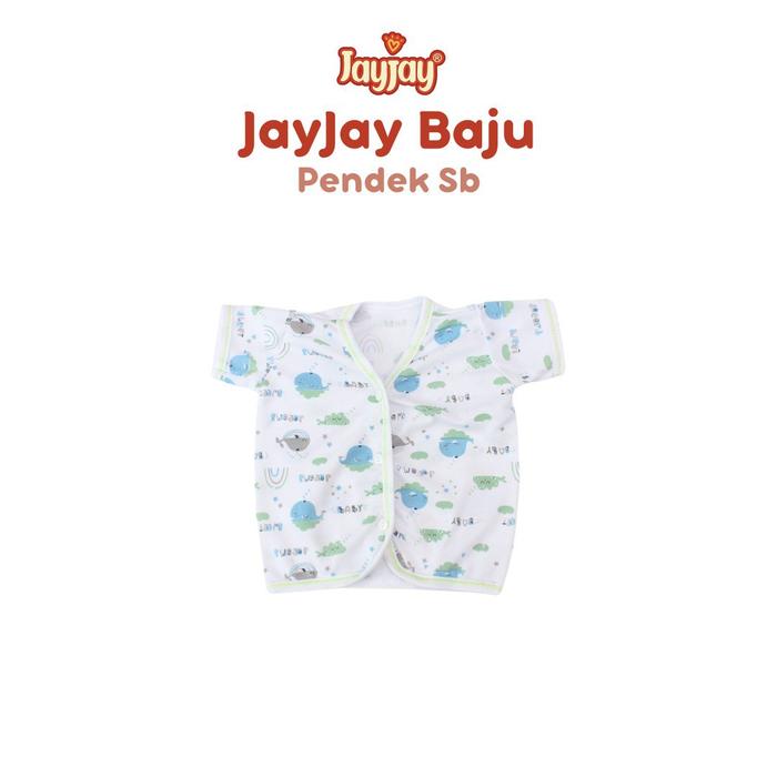 jay jay baju bayi lengan pendek sablon/6pc baju jay pendek newbornd/0-6bulan