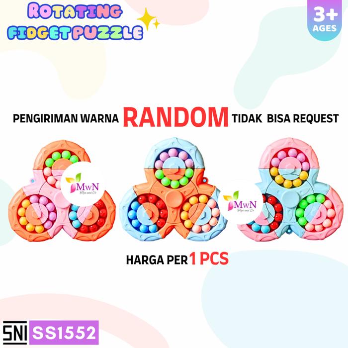 MWN Mainan Segitiga Rotating Fidget Puzzle 3 in 1 SS1552