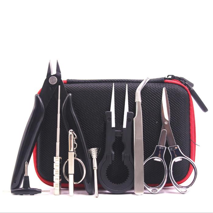XFKM Coil DIY Kit Bag Vape Tools Master DIY Kit with Ohm Tester Meter