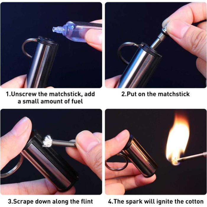 Korek Api Mancis Minyak Outdoor Camping Waterproof -18G
