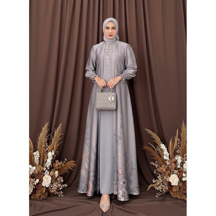 RAMADHAN SALE!!! [JEMIA] PRE ORDER Aurora Dress Silk  Busui Set Hijab | Gamis Wanita Kondangan Elega