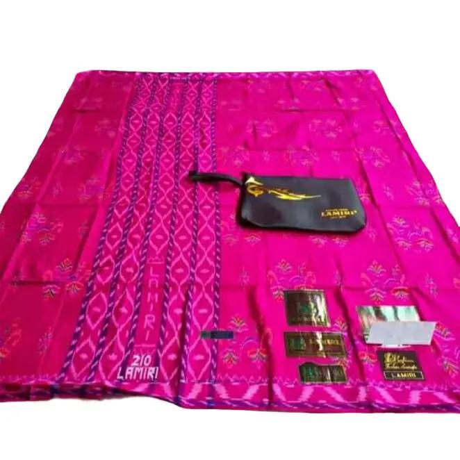 Sarung Lamiri Mst S90 Jahit Tengah - Asli Penenun - Dewasa, Kain, Pria, Hijau, Nyaman, Merah, Motif,
