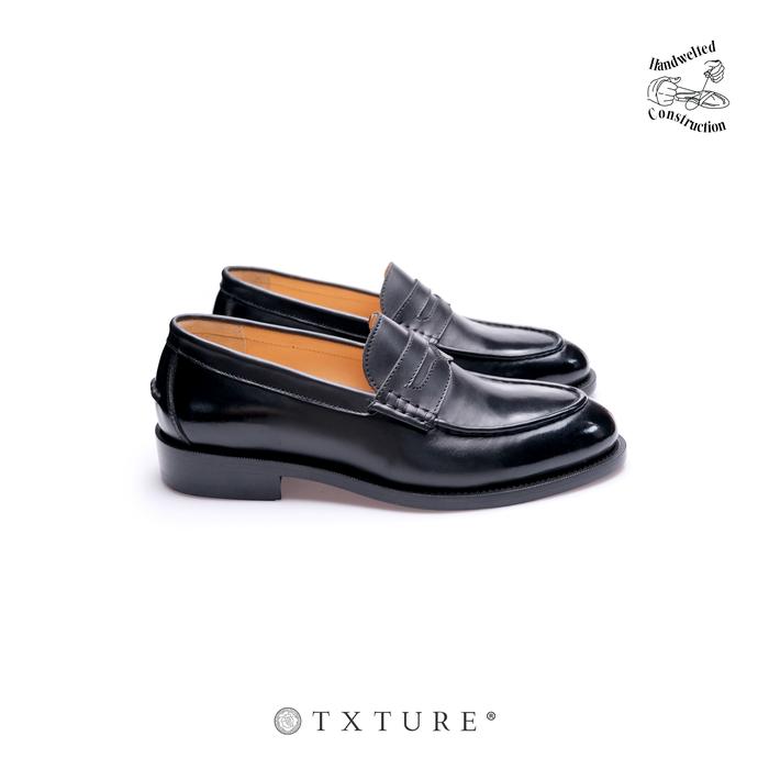 TXTURE - Sepatu Kulit Pria Wanita - Loafers shoes - Black