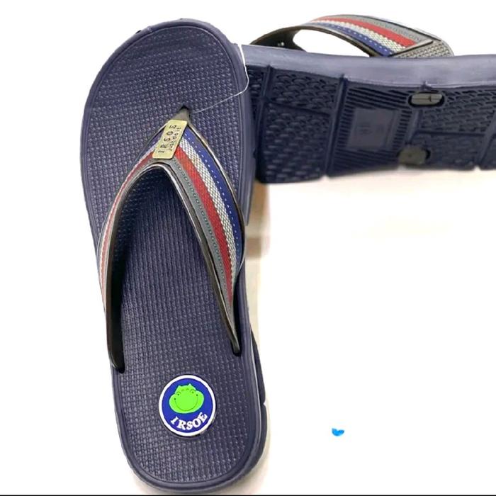 [COD] 6pasang Sandal jepit cowo dewasa dan anak irsoe 217 ukuran 30s/d35 dan 39s/d44 bahan kater san