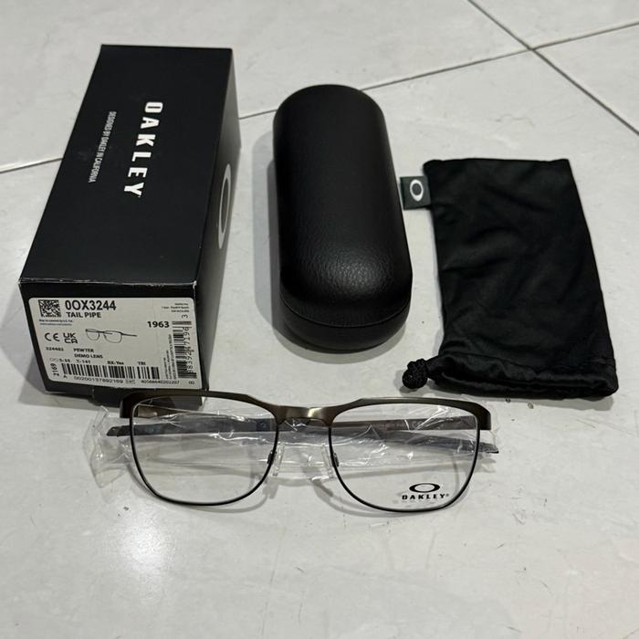 Frame Kacamata Minus Oakley Tail Pipe Pewter Original