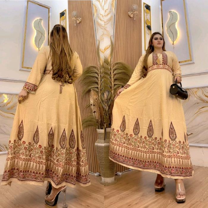 Gamis hindi kw bordil cantik mirip ori