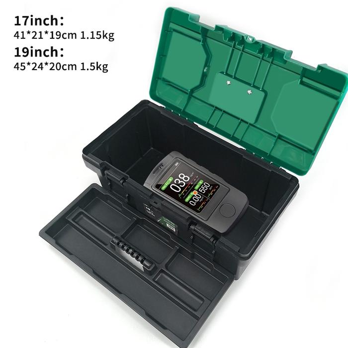 ISKU Tool Box Besar Plastik 19/17/14  Inch Bahan PP Tools Box Kotak Peralatan /Tool Box  2 Tingkat/T