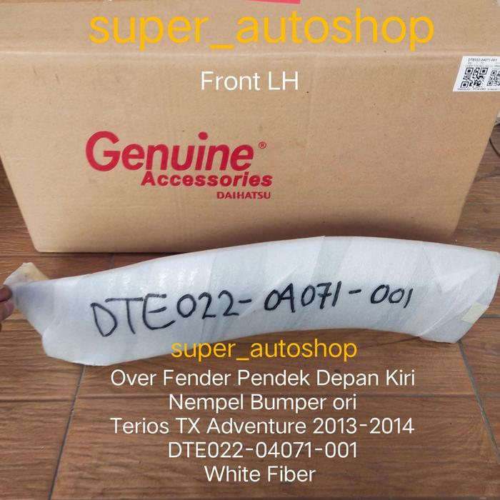 Over Fender Terios Tx Adventure 2013-2014 Yg Pendek Nempel Bemper