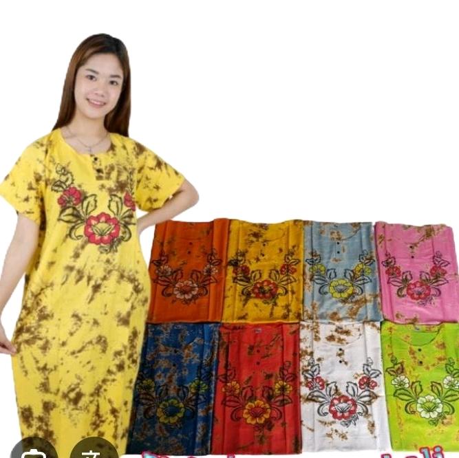 daster kaos bali 4/100rb, bahan adem tidak tipis Bunga Motif Rayon Busui