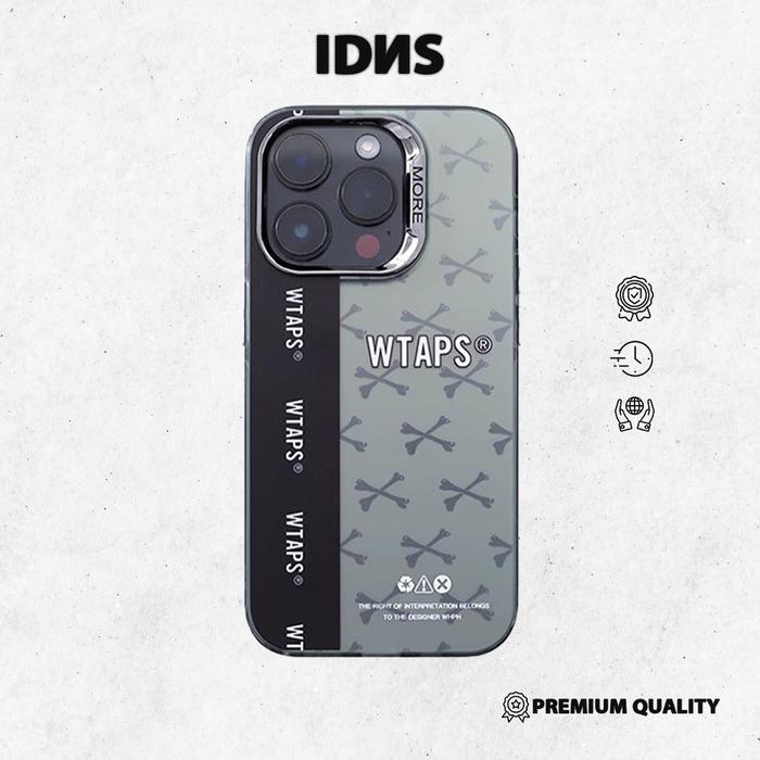 IDNS Hardcase Iphone Wtaps 02 Grey / Casing Iphone/ Case Ip 11 12 13 Pro Max 14 Pro Max 15 Pro Max