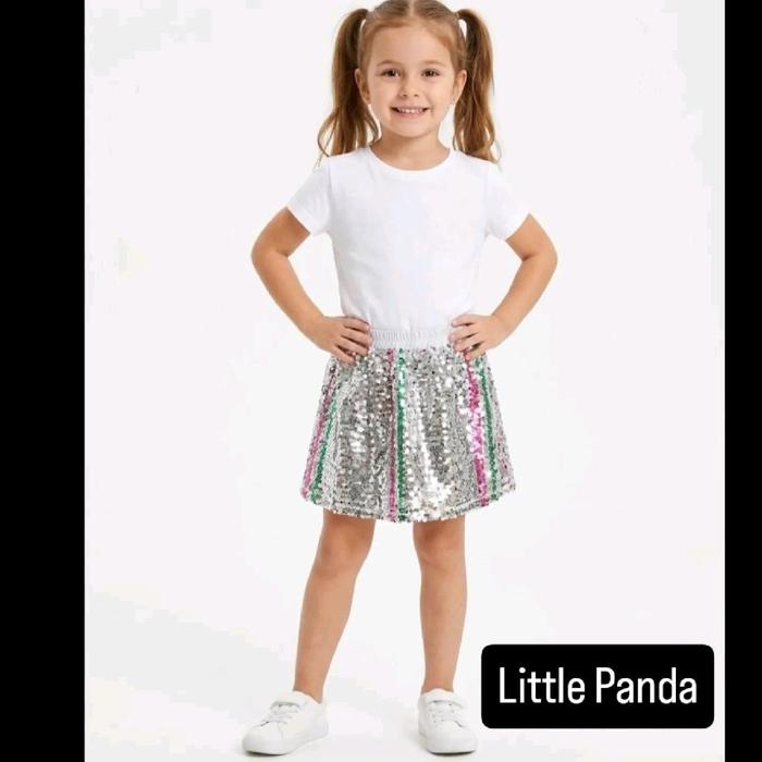 Rok Sequin Manik Silver Anak Perempuan Fashion Stylist untuk Tampilan Lebih Menarik