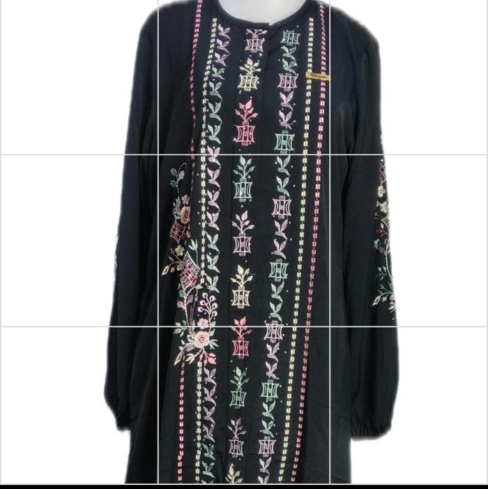 Gamis Aceh Bordir Motif Pintu Aceh Yoris Premium  Muslim Wanita Syari Lebaran Mewah