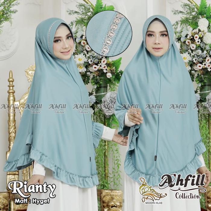 Hijab Instan Jumbo Premium Kerudung Syari Bergo Pad Rianty Ori
