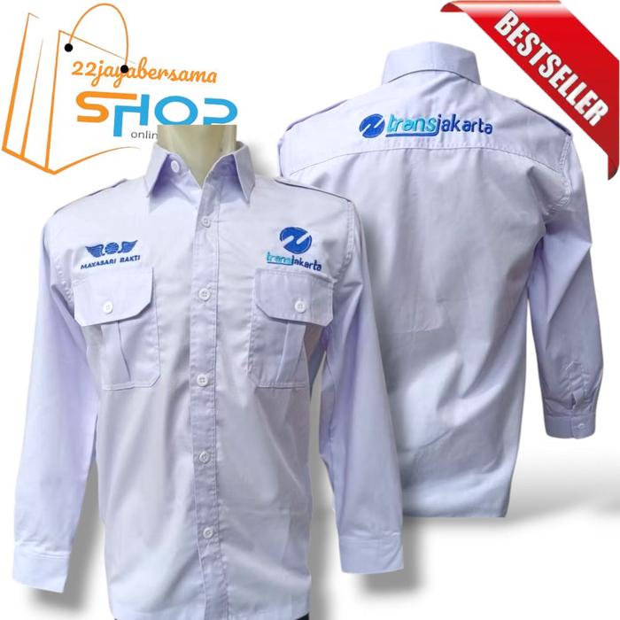 Kemeja Trans jakarta mayasari bakti | baju seragam Trans jakarta full bordir
