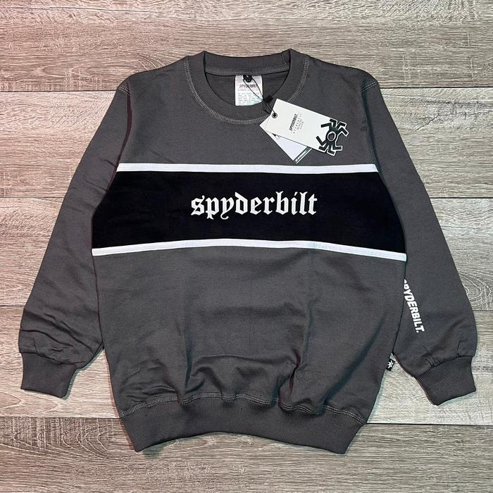 SWEATER ANAK SPYDERBILT ABU KOMBINASI 1- 10 TAHUN
