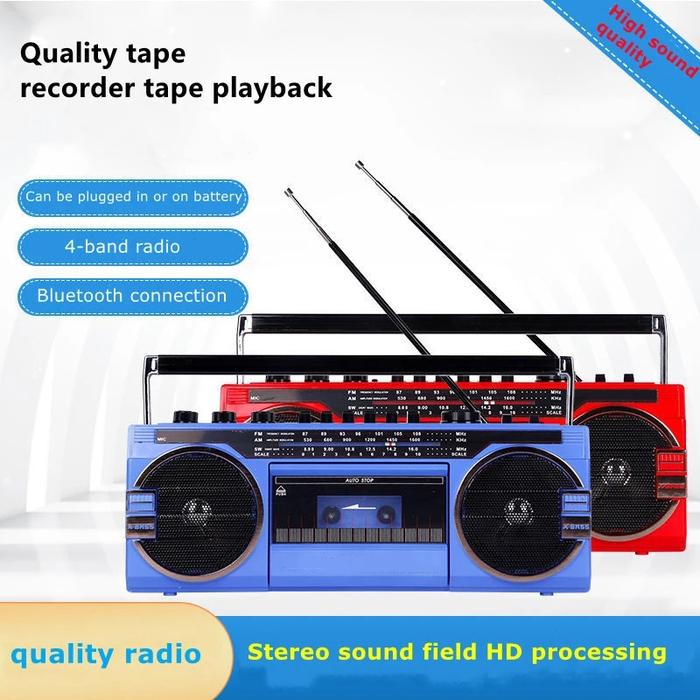 Cmik Mk-132 Retro Tape Radio 5.0 Bluetooth Player Portable
