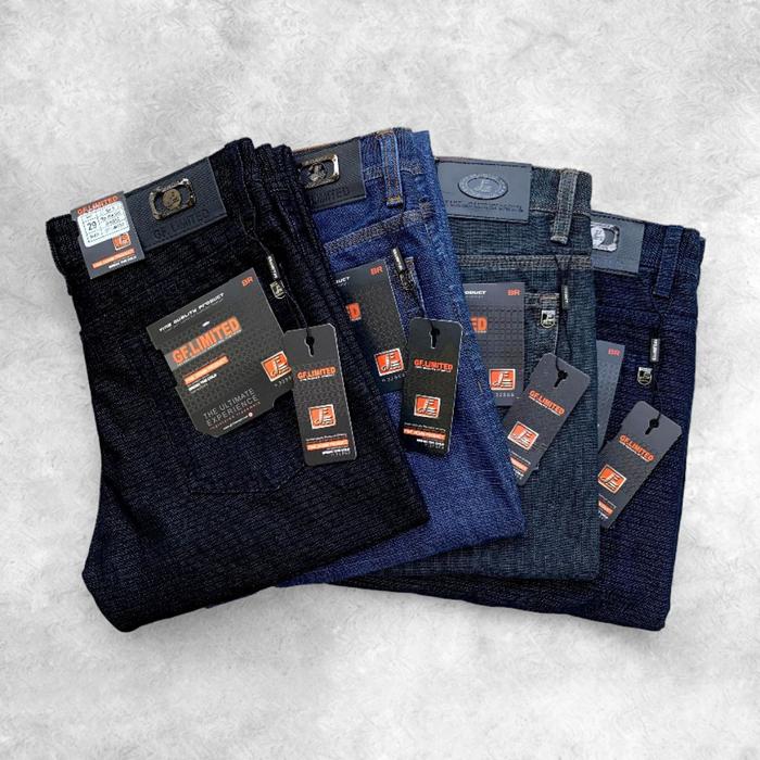 BIG SALE Celana Panjang Jeans Pria GF LIMITED Broken Serat Ring Reguler Standar Premium Original