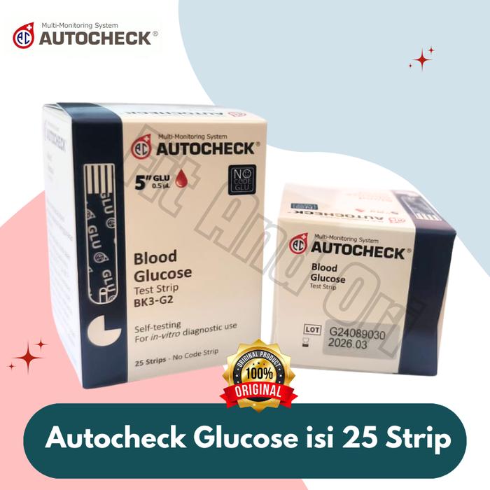 STRIP AUTOCHECK GULA DARAH / GLUCOSE / STRIP GULA DARAH Auto check / Strip Glucose Autocheck