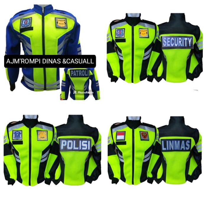 Jaket Security Dobelmes Model Bisa Bongkar Pasang Logo dan Lepas Lengan - Tebal, Bordir, Panjang, Ro