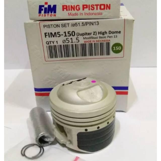 PISTON SET FIM 5 HIGH DOME JUPITER VEGA CRYPTON ZR Z1 FORCE FI SEHER IZUMI JENONG 51,5 52 SEKER MODI