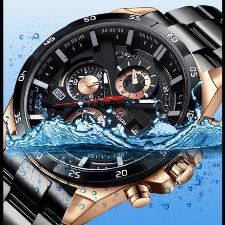 VAVA VOOM 216G Kronograf Kalender Analog Quartz Cowok Original