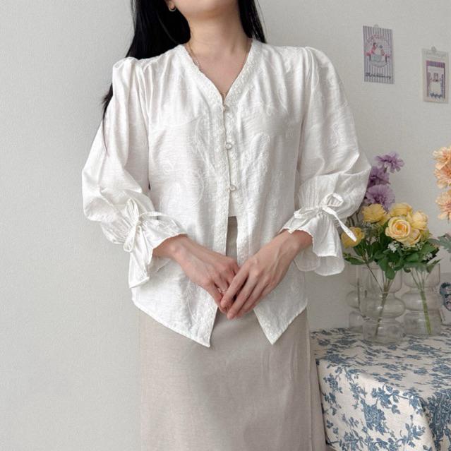 KANON - Ezra Kebaya Blouse - Blouse kebaya modern motif bordir bunga