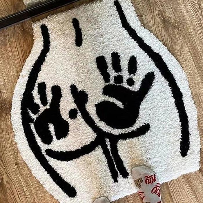 Pantat karpet rumbai lembut untuk kamar mandi, karpet lantai kamar
