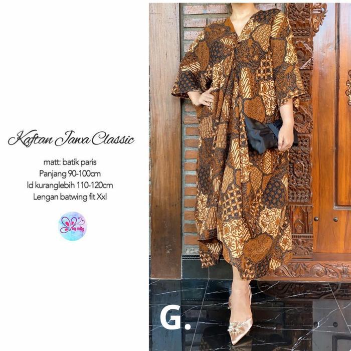 Terbaik Baju Batik Wanita Kaftan Modern Dress Tunik Jw Cl 2 Paris -Mg Terimakasih