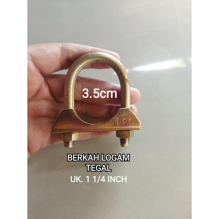 KLEM PIPA BESI U 1 1/4" Inch | KLEM KNALPOT PENJEPIT PIPA U CLAMP BOLT