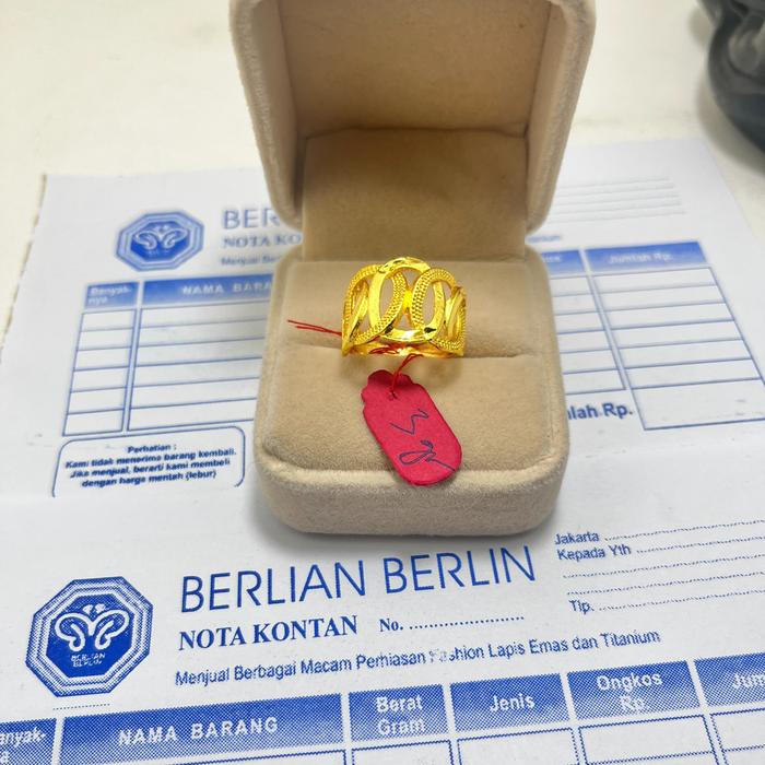 Cincin dubai emas muda 3gr motif rantai besar terbaru