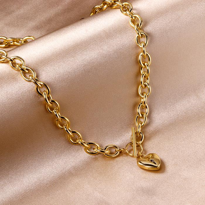 Kalung Rantai Love Gembok Titanium Anti Karat - Kamari