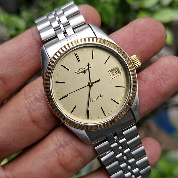 classic Longines date just Quartz