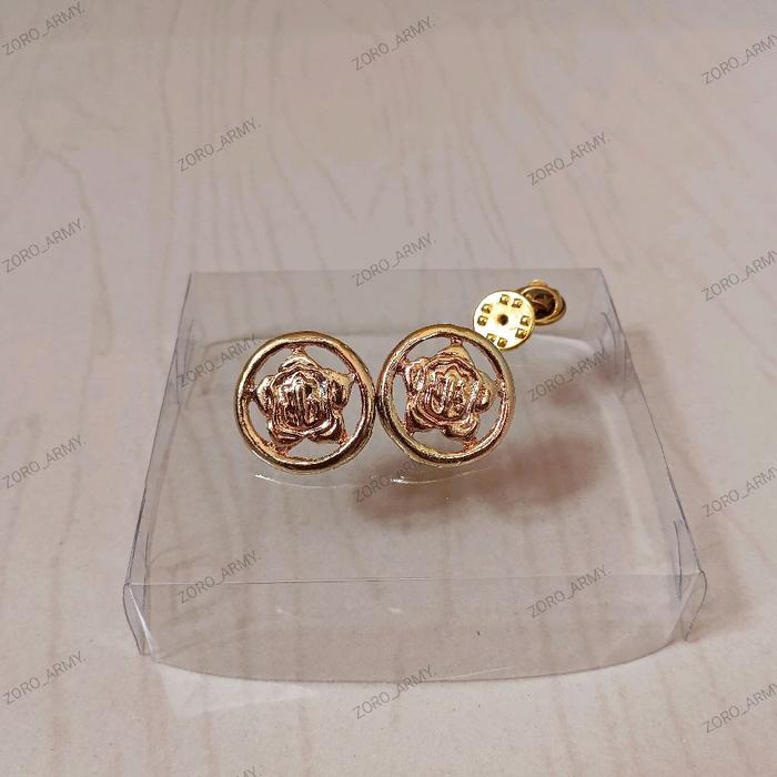pin kerah baju satpam polos gold