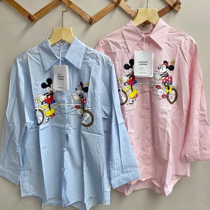 KEMEJA OVERSIZE WANWAN DISNEY MICKEY MINIE MOUSE