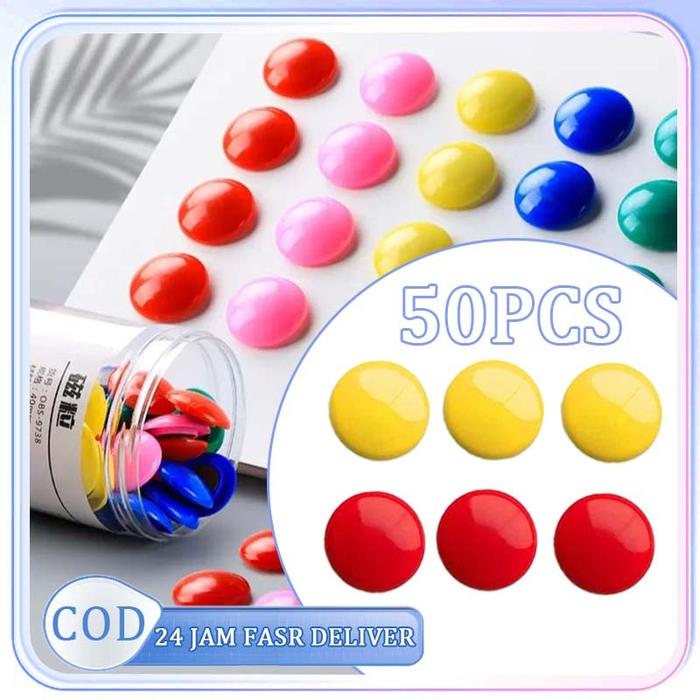 50pcs Magnet Papan Tulis Whiteboard Magnet Whiteboard Kecil Warna Warni Magnet Besar
