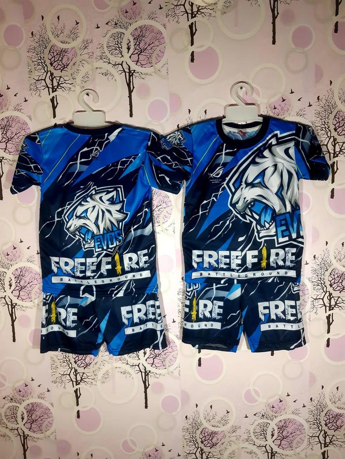 SETELAN ANAK GAMING FF EVOS  | CELANA GAMING BNL DAN BAJU FREE FIRE