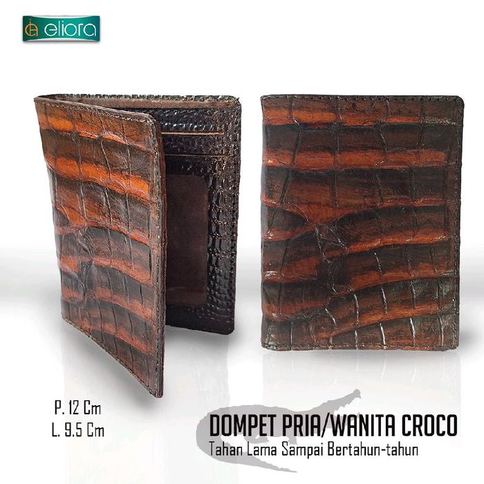 Dompet Kulit Buaya Asli Papua, Kulit Luar Dalam Pria Wanita Croco Tahan Lama Sampai Bertahun-tahun
