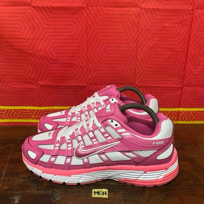 Sepatu second branded nike p-6000 pink white size 40