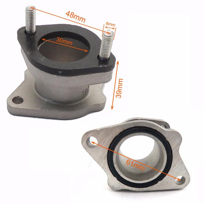 Baru Motor Intake Manifold Pipa Spacer Gasket untuk Skuter Cina