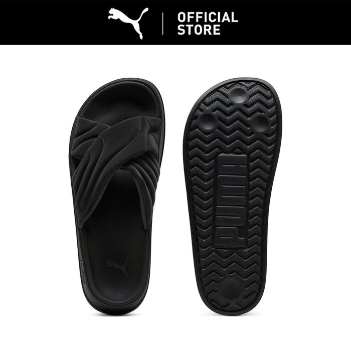 PUMA Sandal Platform Leadcat Wanita Black-Cool Dark Gray