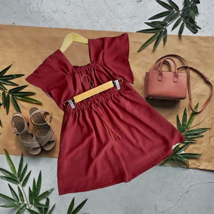 setelan harian one set baju tidur Fuji kekinian terlaris Wanita Dewasa Celana Pendek Full Karet Moti