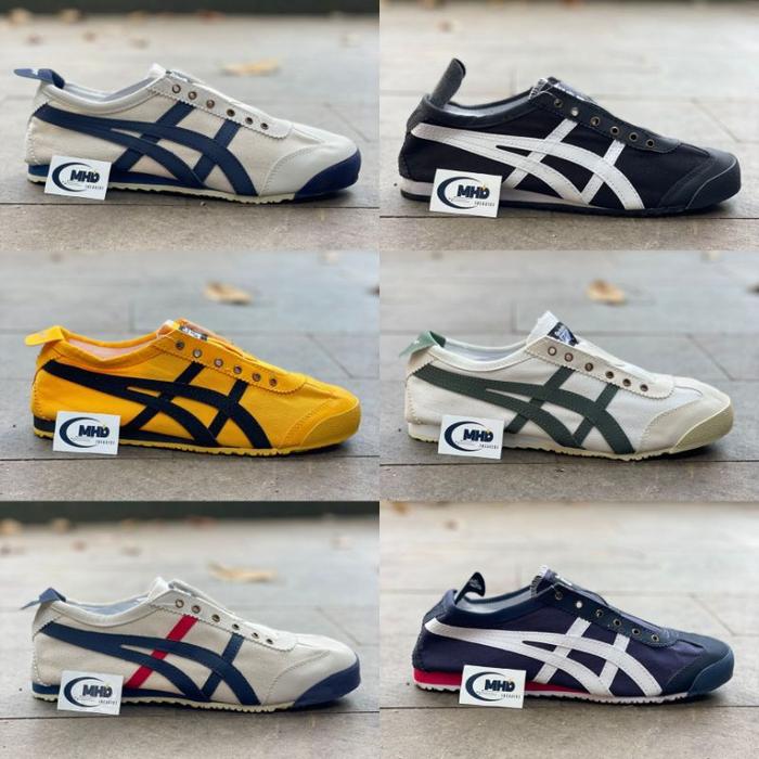 sepatu asik onitsuka Tiger slip on pria wanita sneakers premium quality bnib