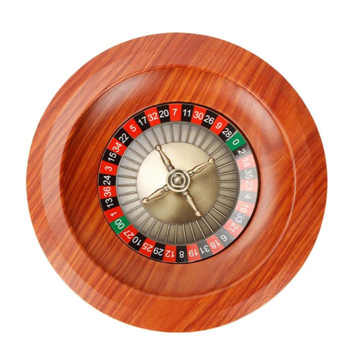 Set Roda Roulette Kayu Meja Putar Permainan Meja Santai